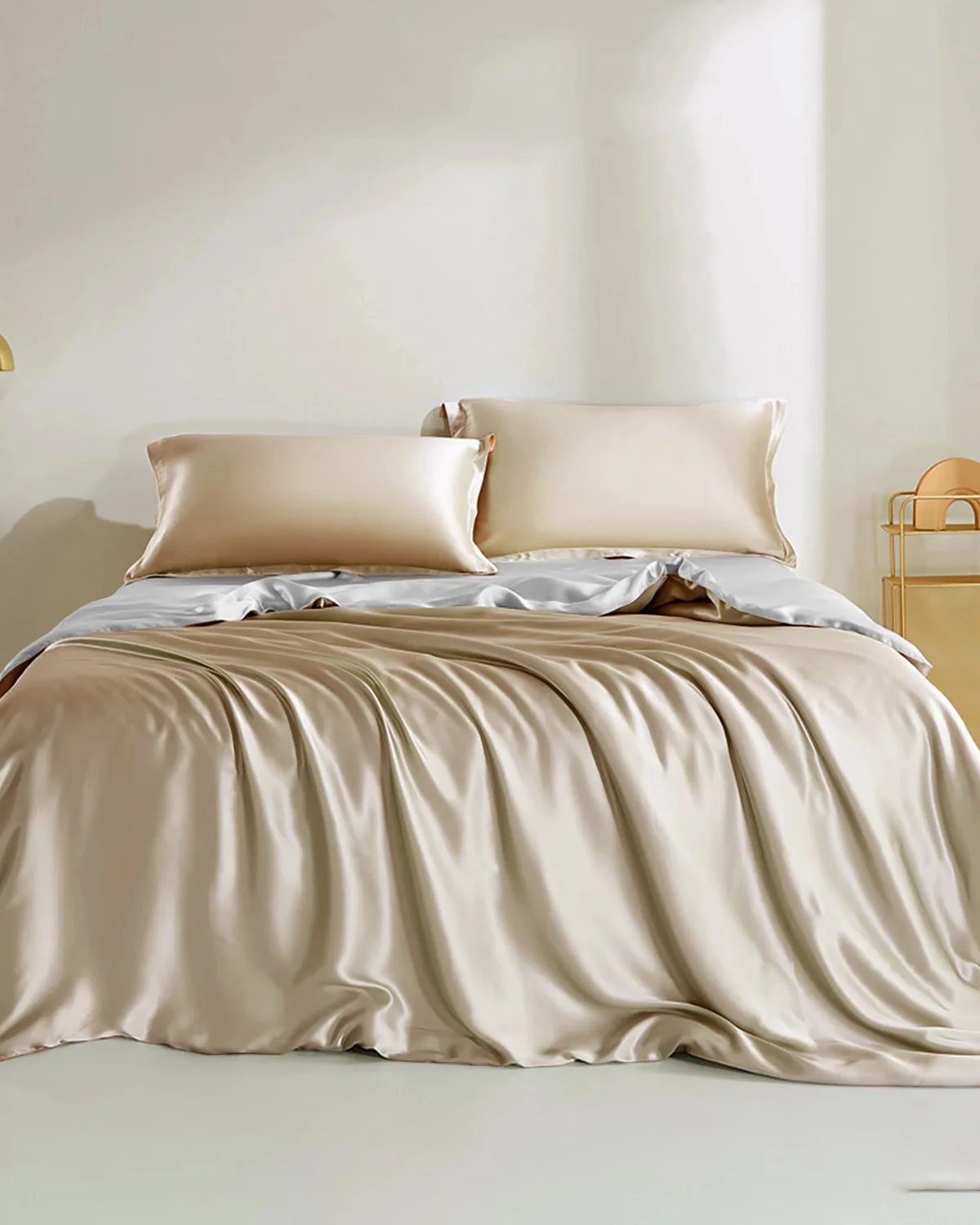 22 Momme 4PCS Double Color Silk Bedding Set