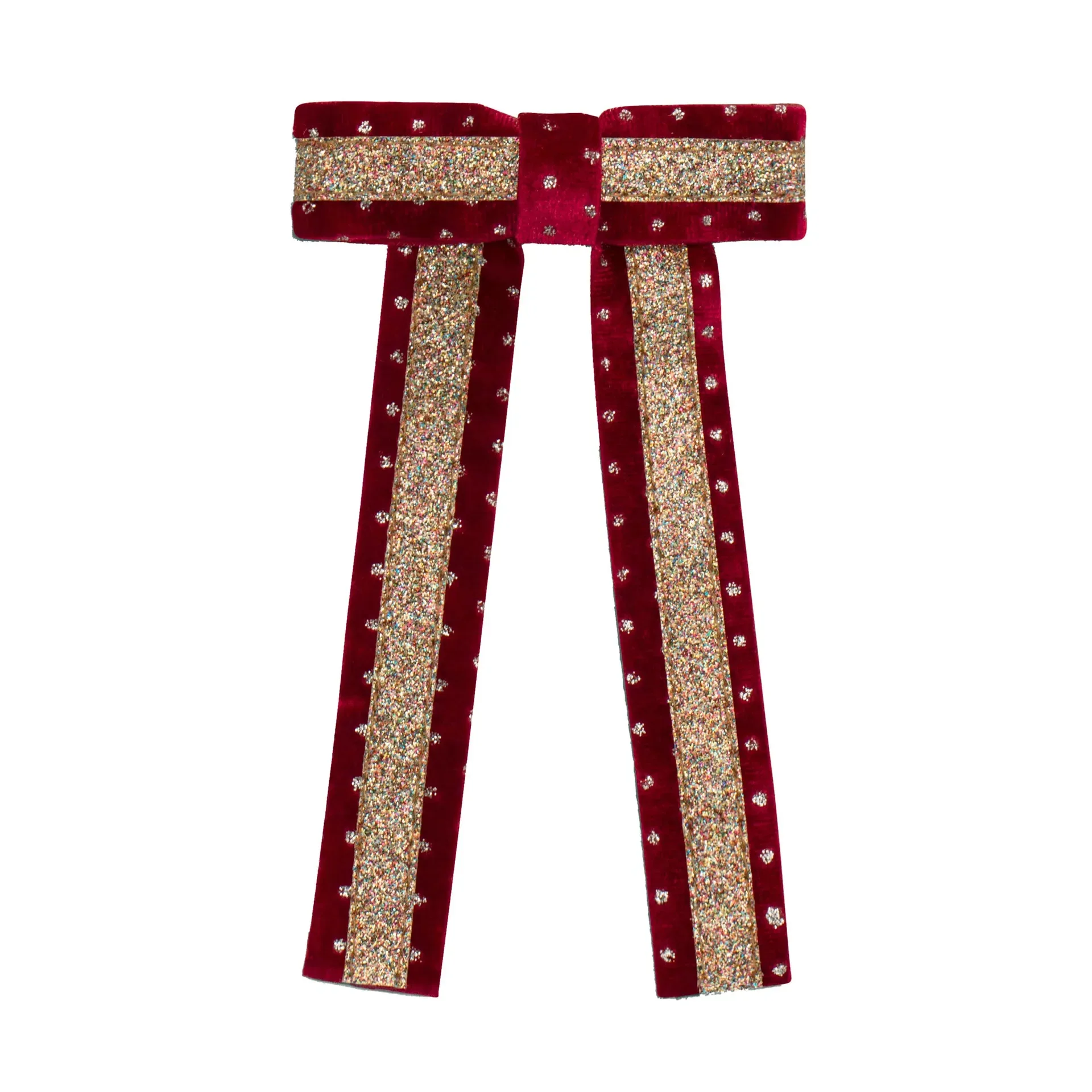 Mimi & Lula: CIRCUS GLITTER BOW - RED