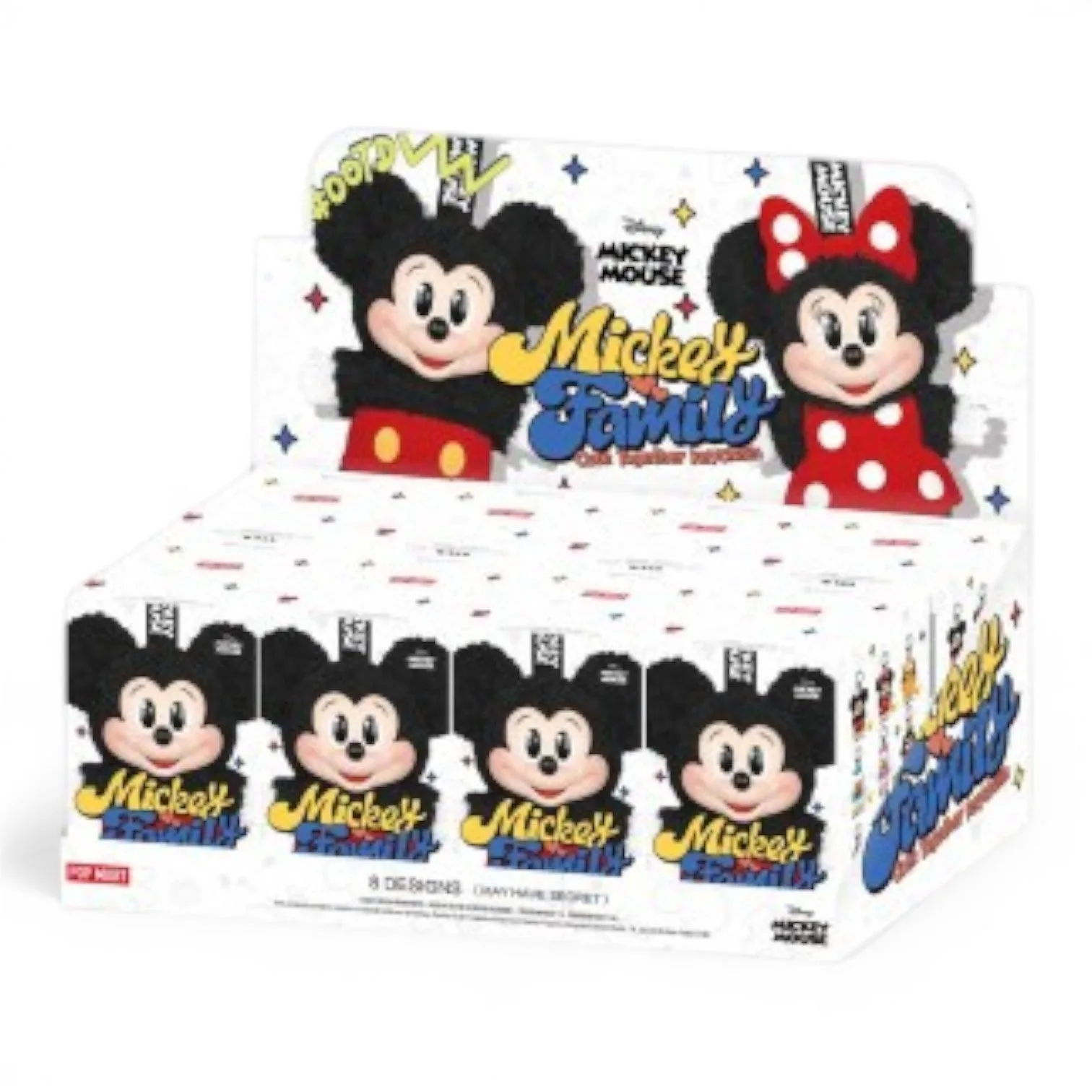 POP MART Disney Mickey Family Cute Together Schlüsselanhänger Serie, 8er-Pack