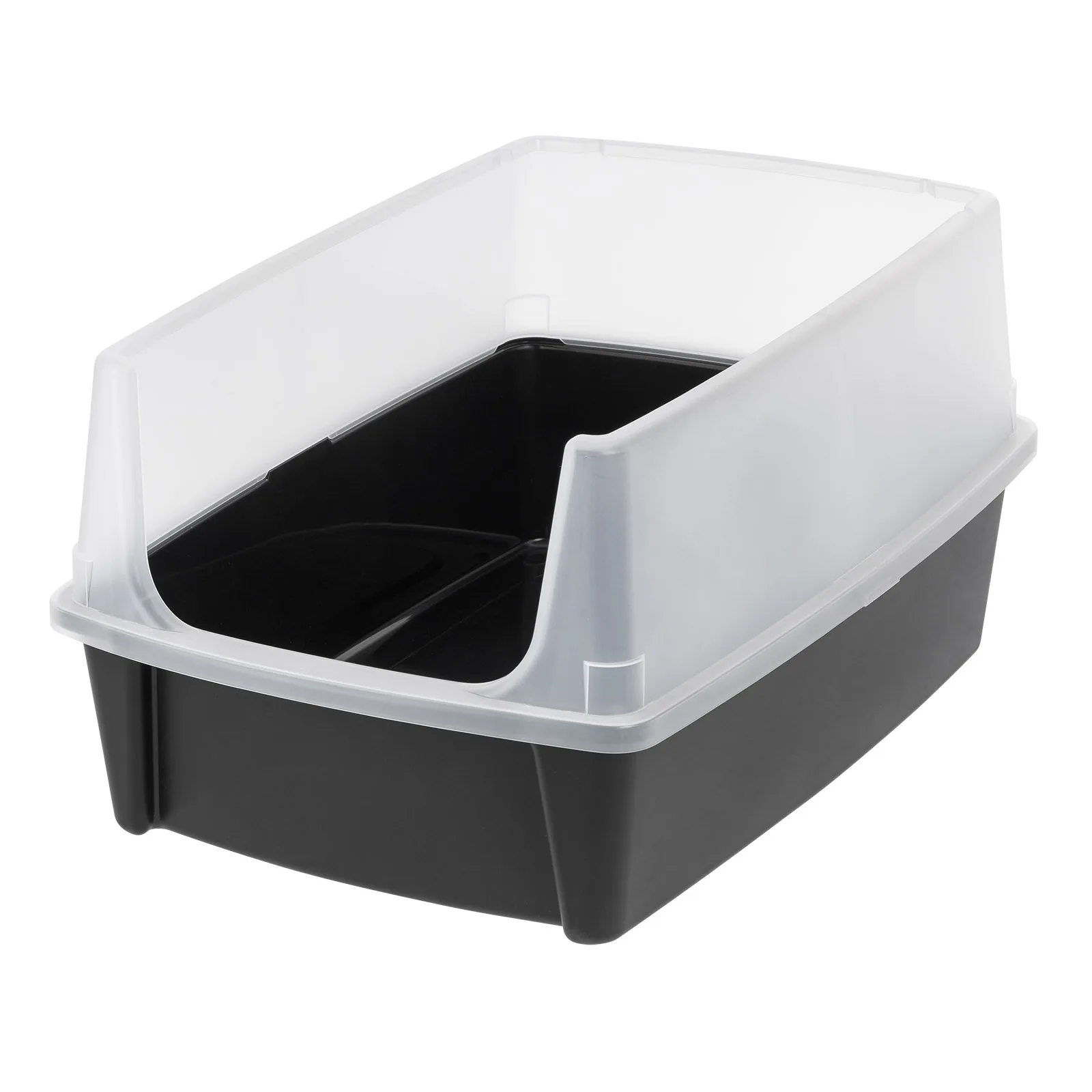 XL Open-Top Cat Litter Box with Shield