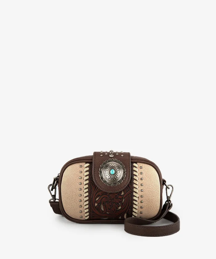 Montana West Tooled Concho Crossbody Bag