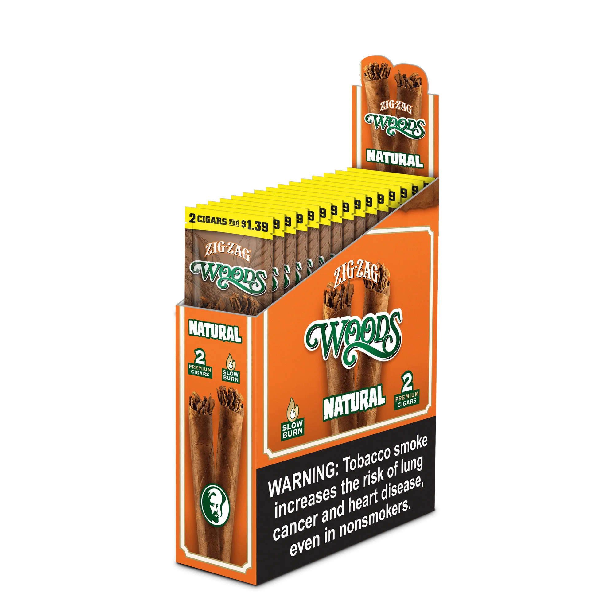 Cigarros Zig-Zag Woods Rough Cut - Natural