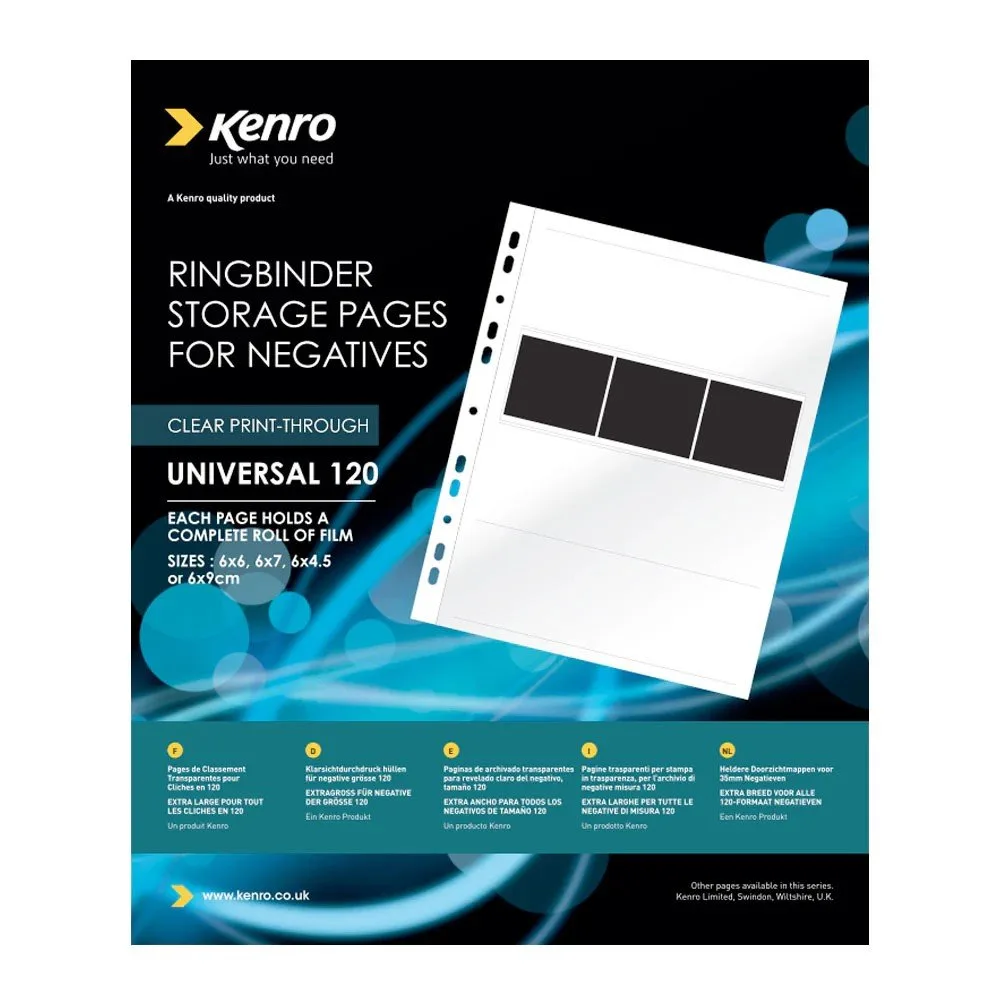 Kenro Negative Pages Print Thru Acetate - 6 x 6cm 25 Sheets