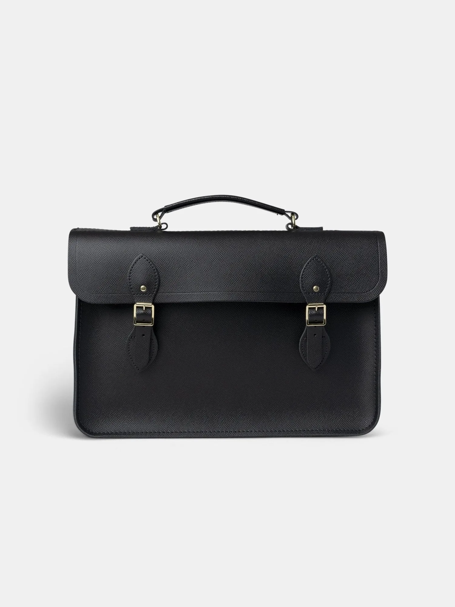 The Briefcase - Zwart Saffiano