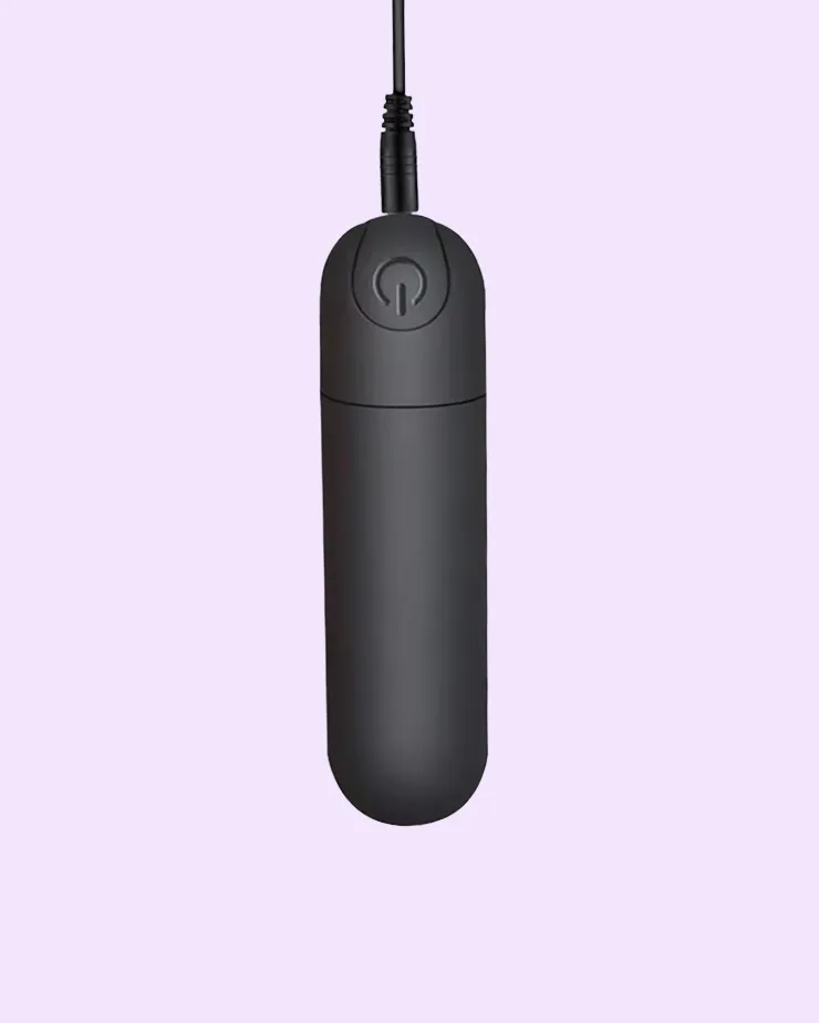 Vibrador bala longo preto 2.0: potência compacta