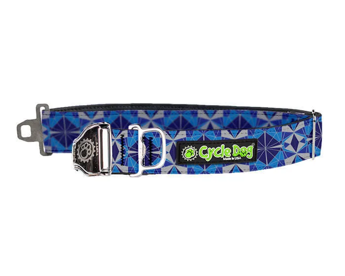 Collar para perro caleidoscopio azul