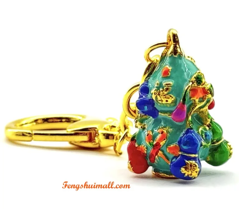 Llavero Feng Shui Amuleto Wu Lou de 9 Prosperidades