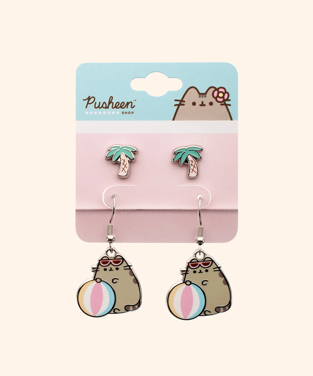 Pusheen Tropical Vacation 2-pack Earrings Set