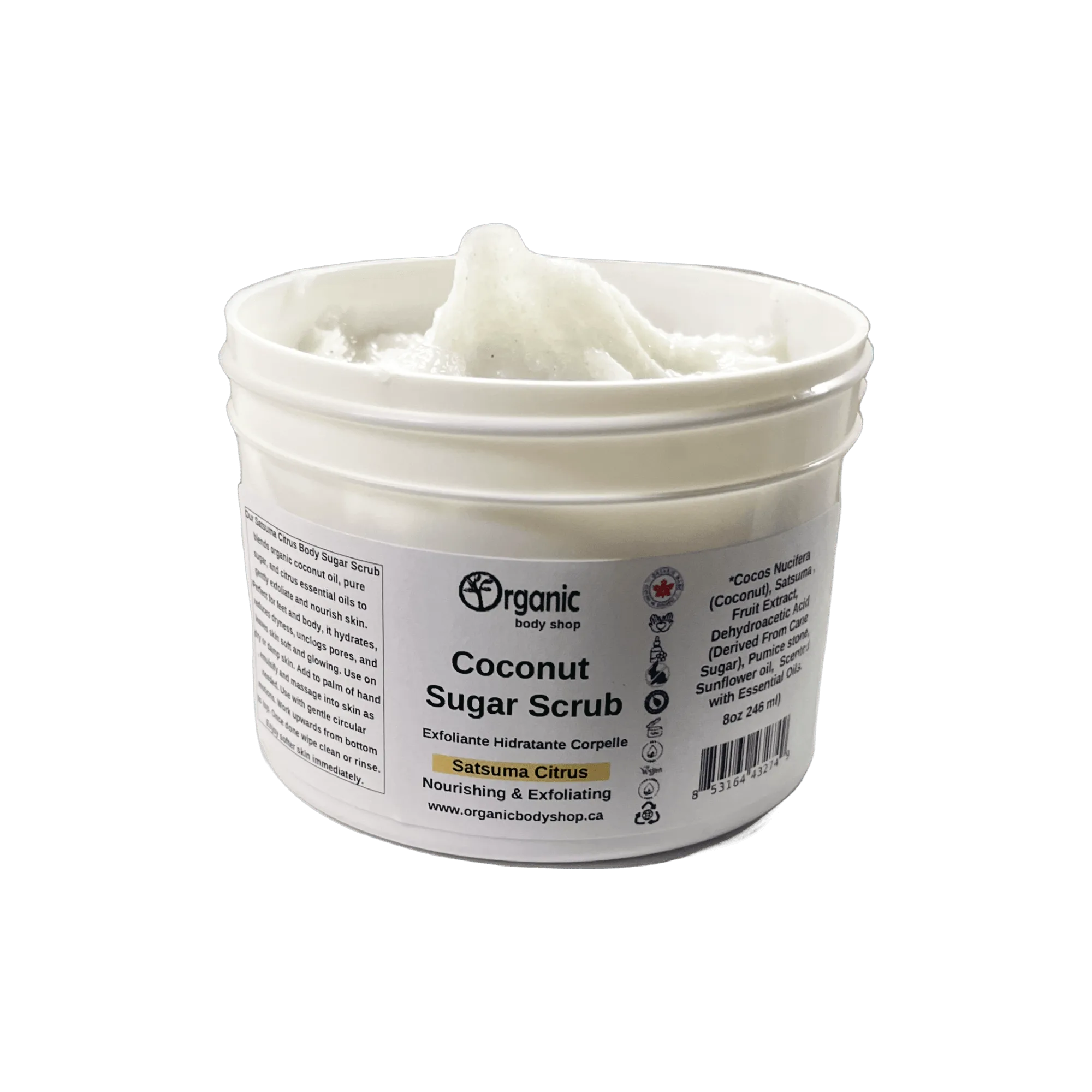 Kokossukker - body scrub. Satsuma Citrus 8oz