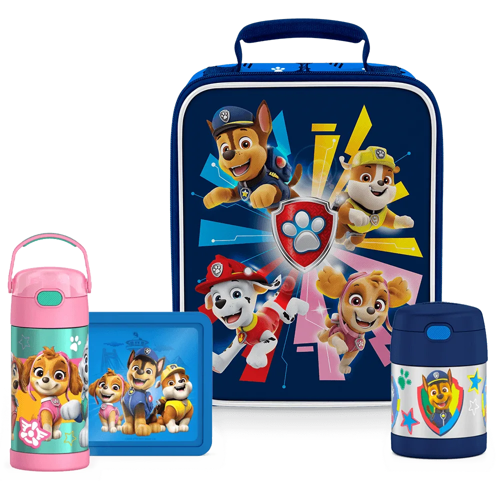 Paw Patrol Skye Bundle - Soft Lunch Box, 12oz FUNtainer® Water Bottle, 10oz FUNtainer® Food Jar & Hard Ice