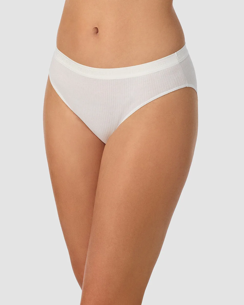 Cabana Cotton Rib Bikini - White