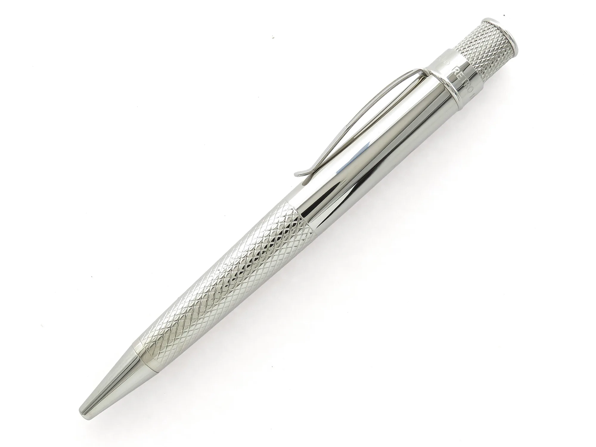 Retro51 Tornado PROOF - Chrome Knurl Etched Pattern Ballpoint Pen