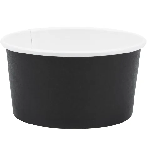 8oz Black Ice Cream Pots (50 Pots)