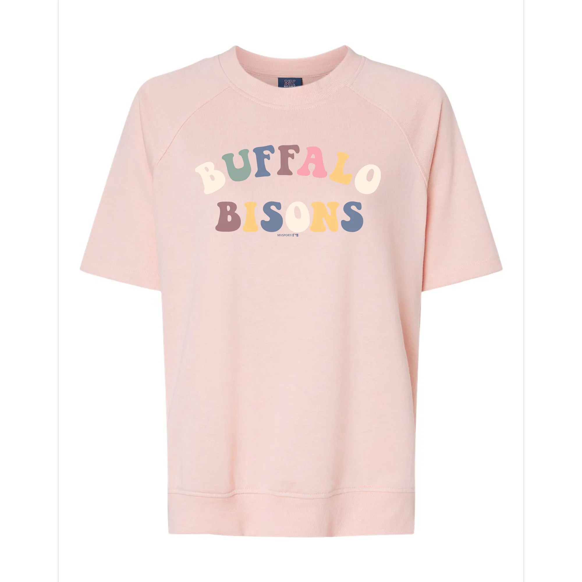 Buffalo Bisons Ladies Pink Terry Crew Tee