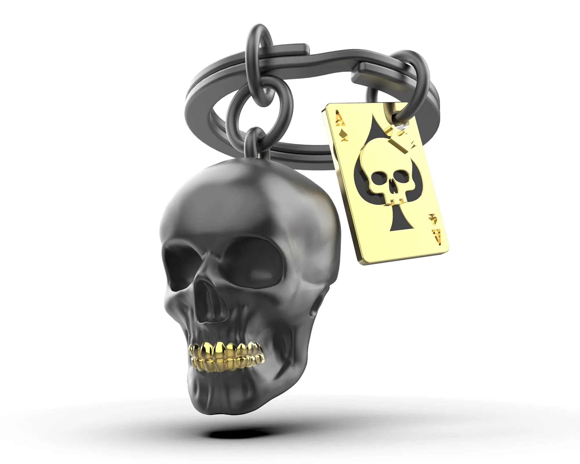 Black Skull Keychain