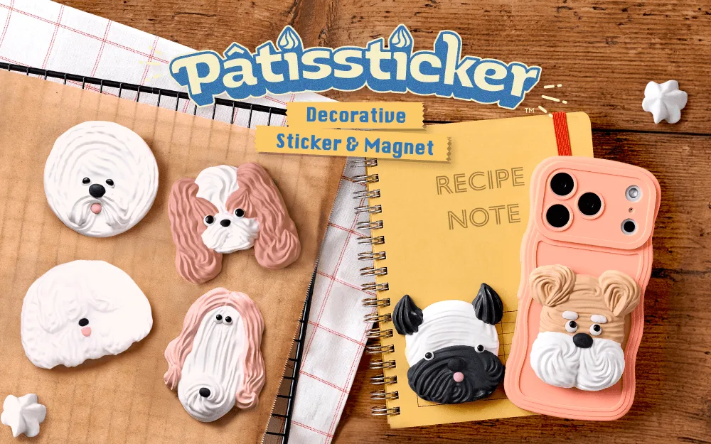 Série Pâtissticker Meringue Dogs : ce qu'il y a dedans