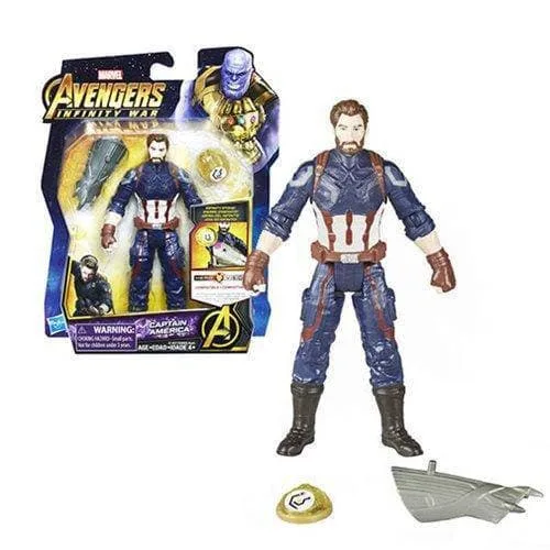 Avengers: Infinity War Capitán América con Infinity Stone figura de acción de 6 pulgadas