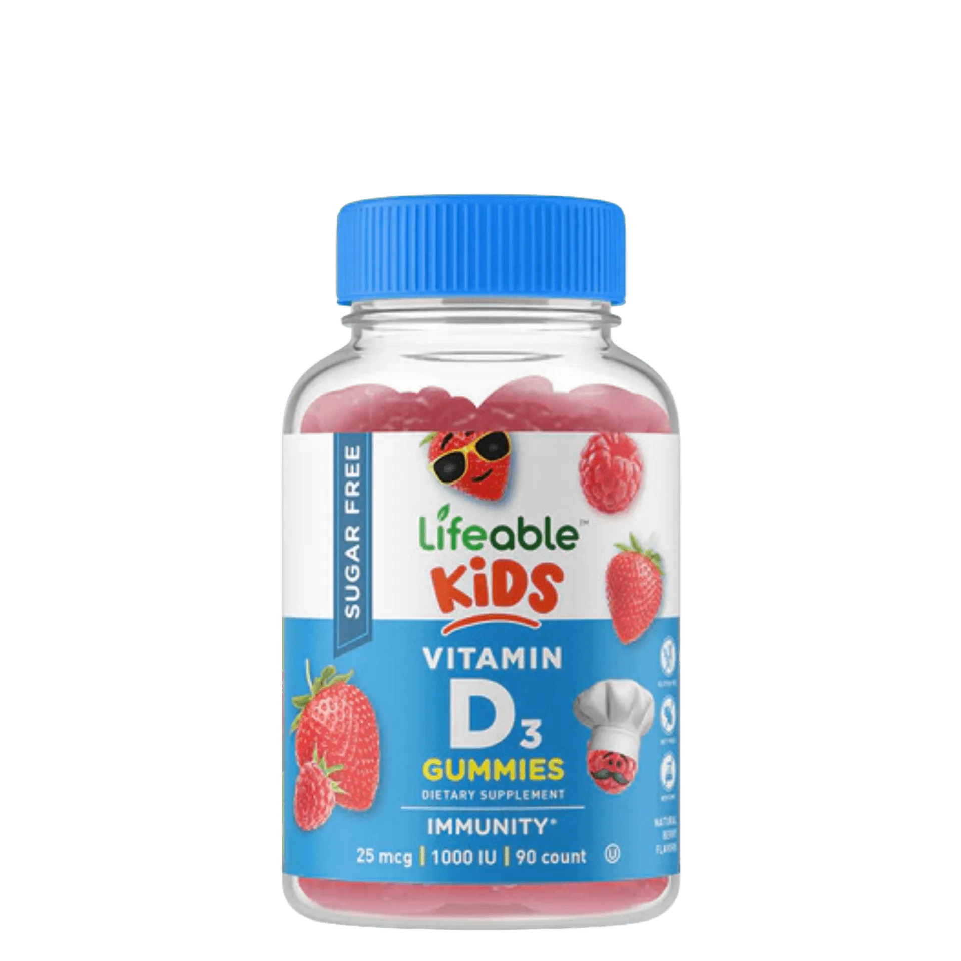 Bezcukerné vitamín D gumové bonbony pro děti