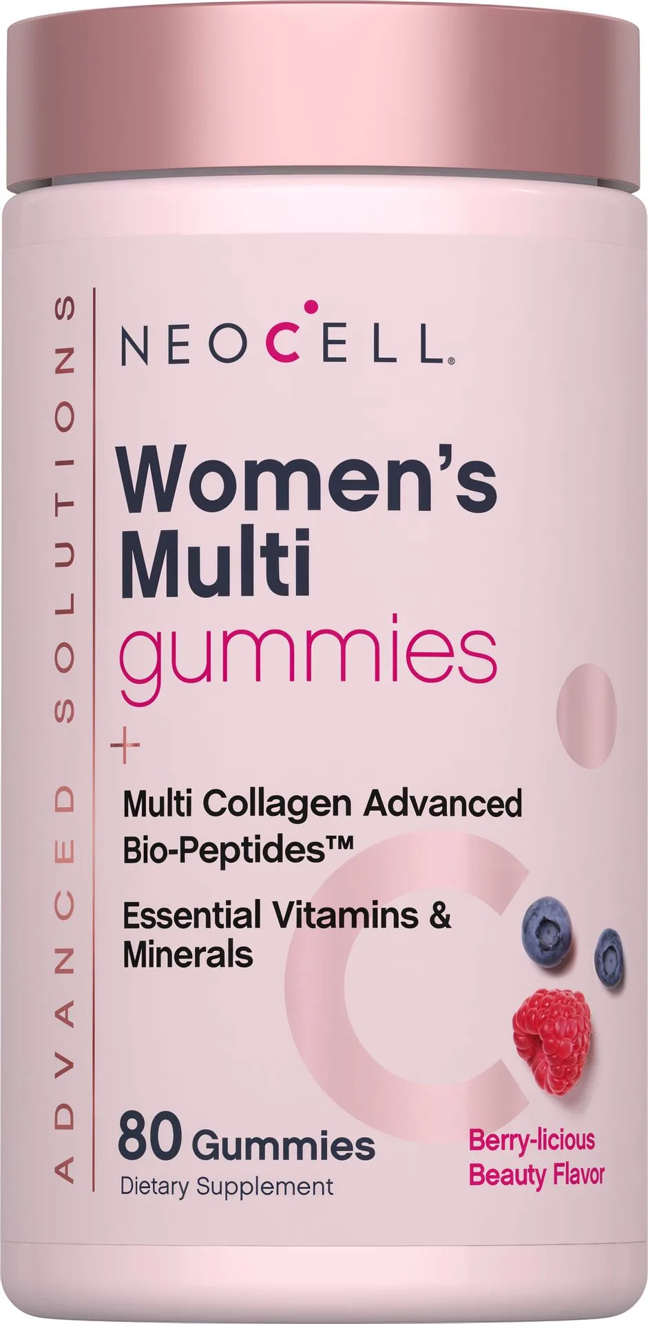Women's Multi Gummies Advanced Berry-licious Beauty Flavor, 80 Tasty Gummies