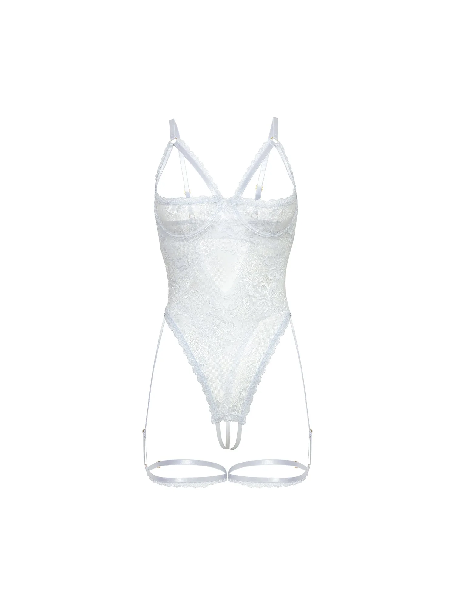 Teddy Bridal Elayne con copas abiertas