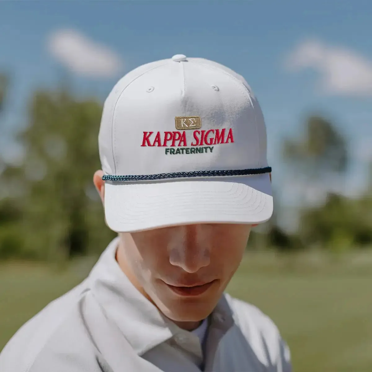 Sombrero de cuerda Kappa Sig Richardson blanco