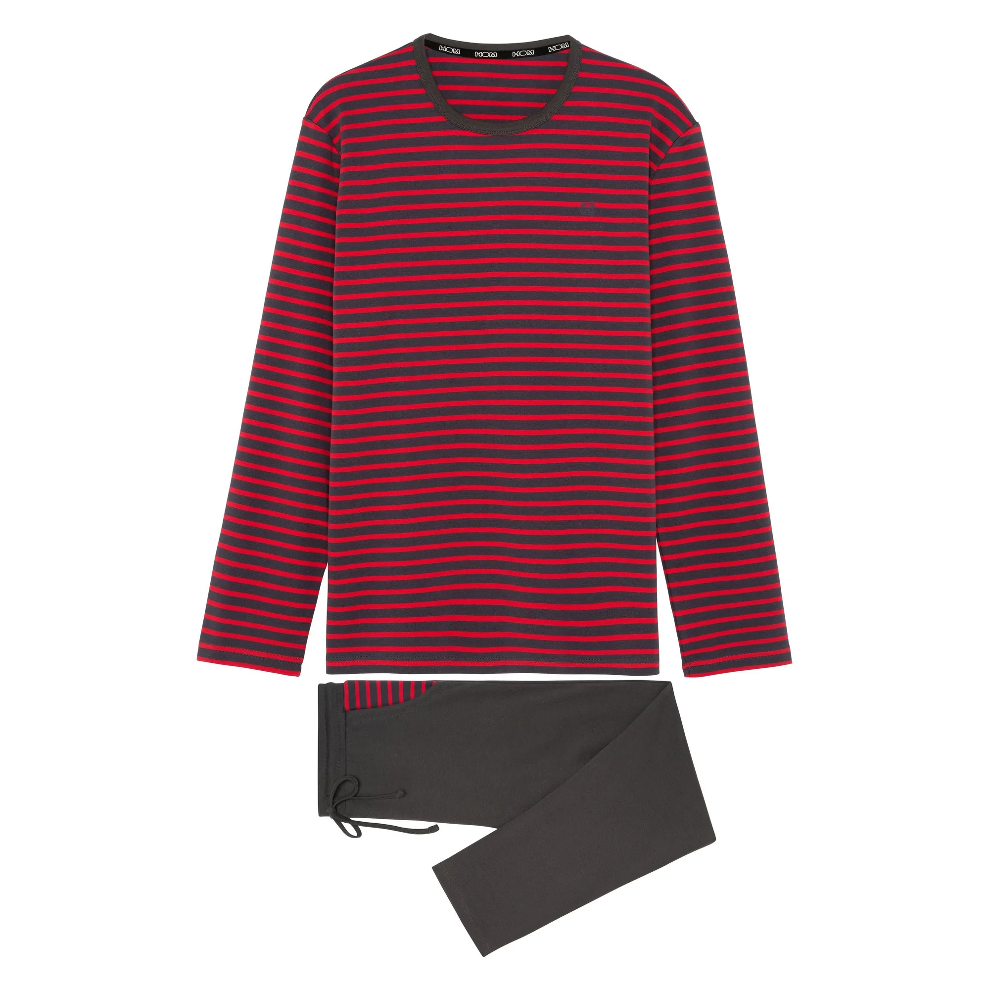 Carson Long Pajama Set | Red Stripes 402821-R0pa
