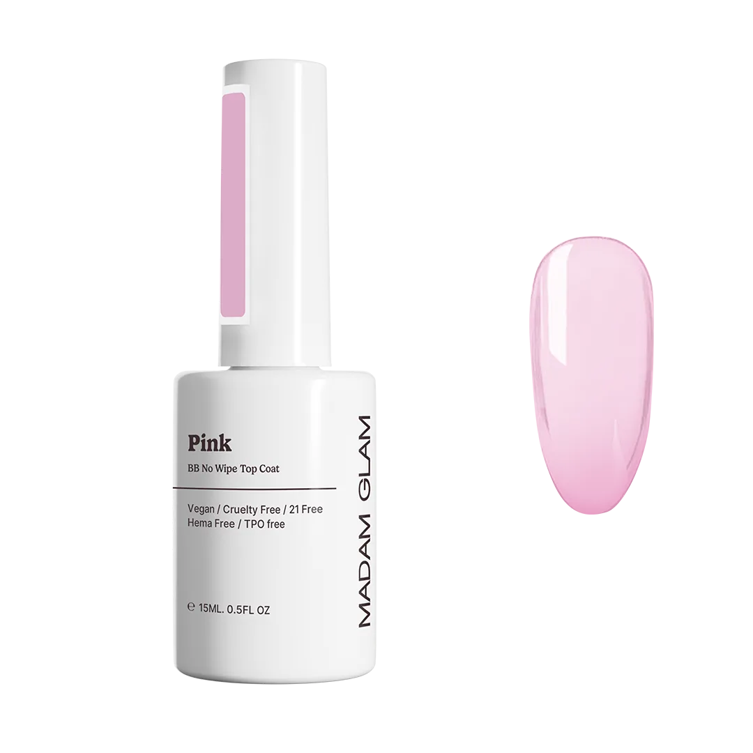 How to Use Pink BB No Wipe Top Coat for Shiny Nails
