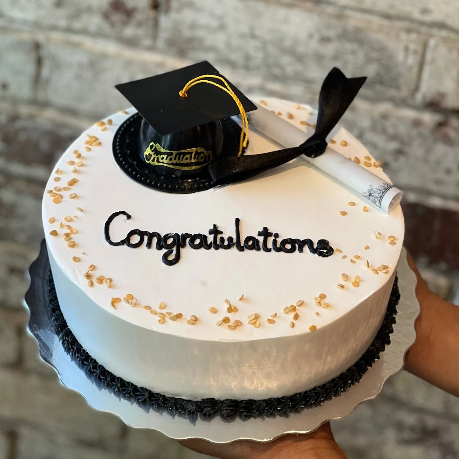 Pastel clásico de graduación
