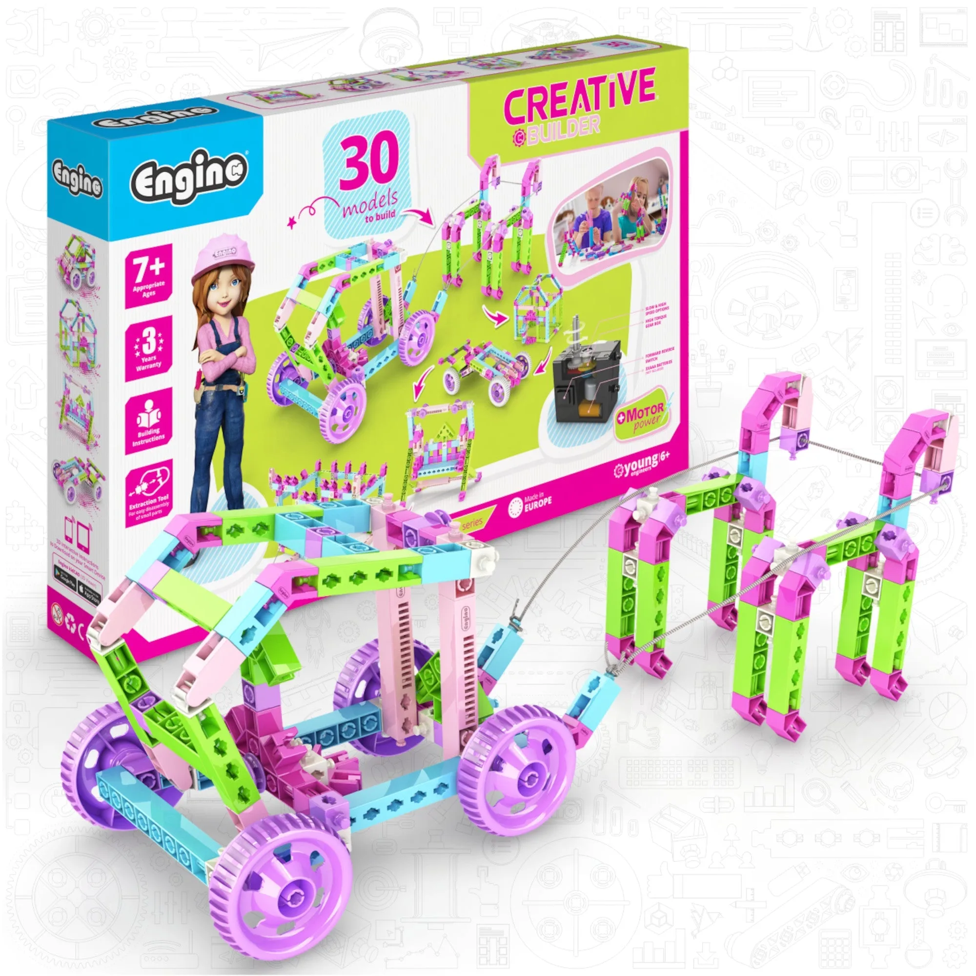 Engino Creative Builder 30モデルデザイナーセット(6歳以上向け、30モデル)