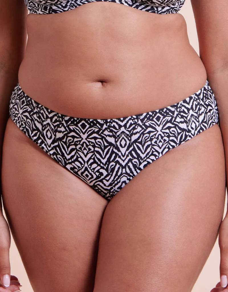 Curvy Kate Wild Horizon Braguita de bikini negra estampada