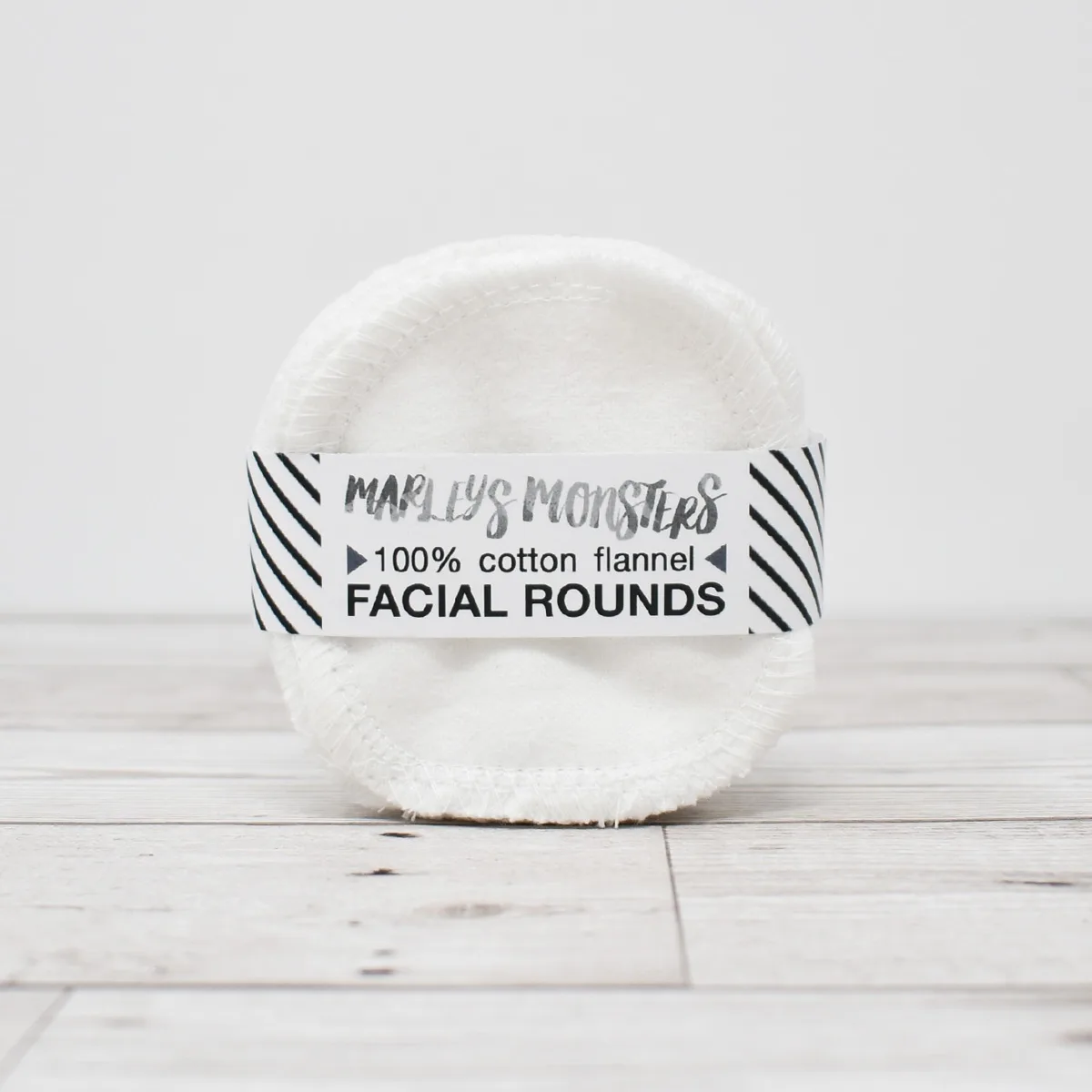 20 Cotton Flannel Facial Rounds – White