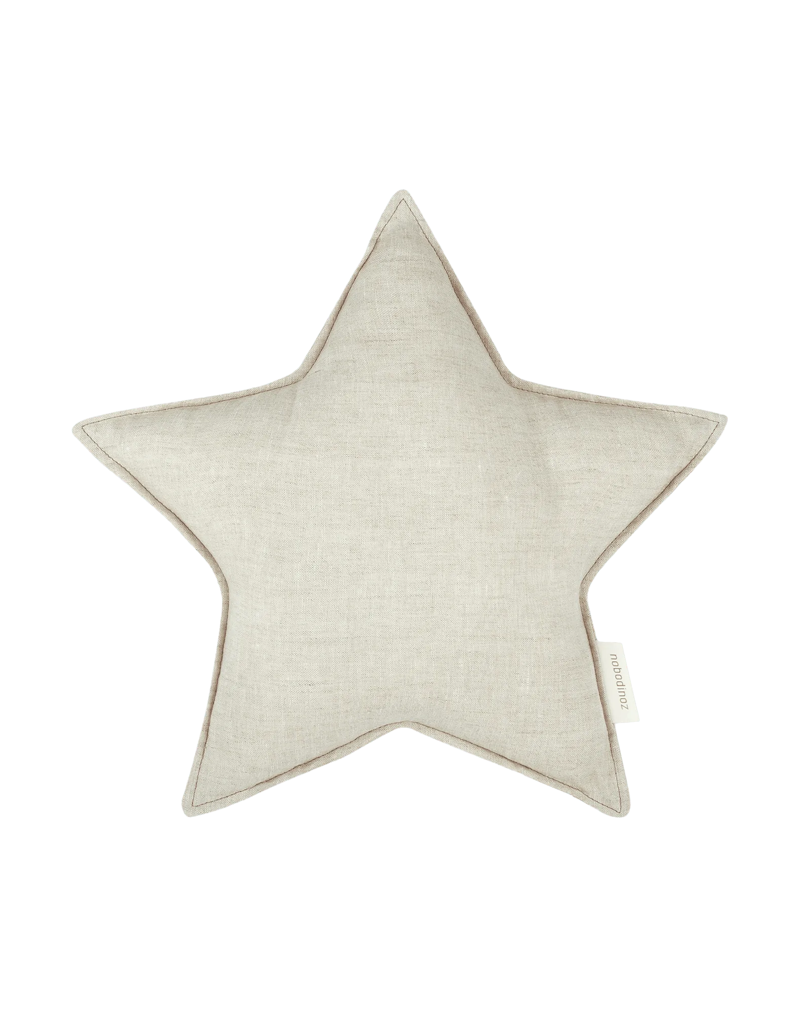 Star cushion in washed French linen L1N0