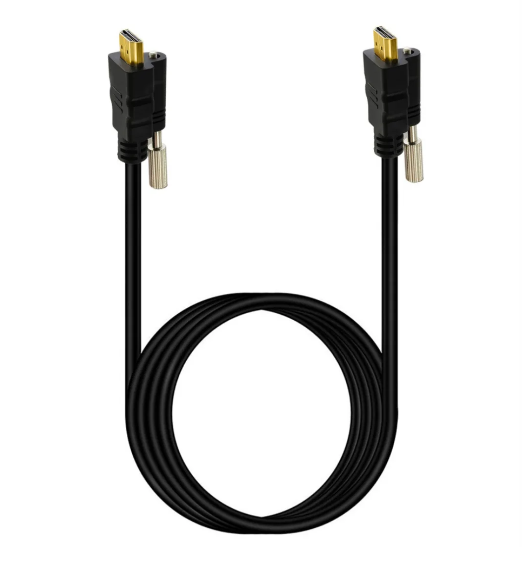 Câble HDTV 2.0 avec double verrou à vis | Câble audio-vidéo haute définition pour ordinateur, projecteur et TV
