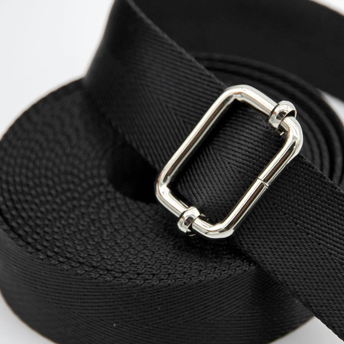 Black - Nylon Herringbone Webbing