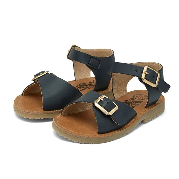 Sandaletto vegan Sonny Bambino con doppia fibbia - Pelle sintetica blu navy