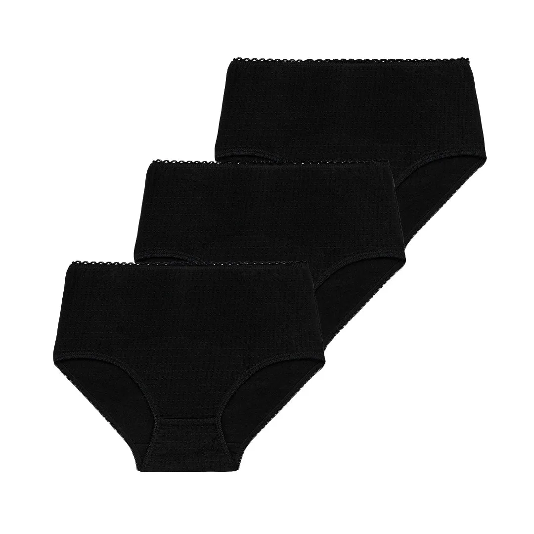 Lot de trois culottes noir Best Cotton