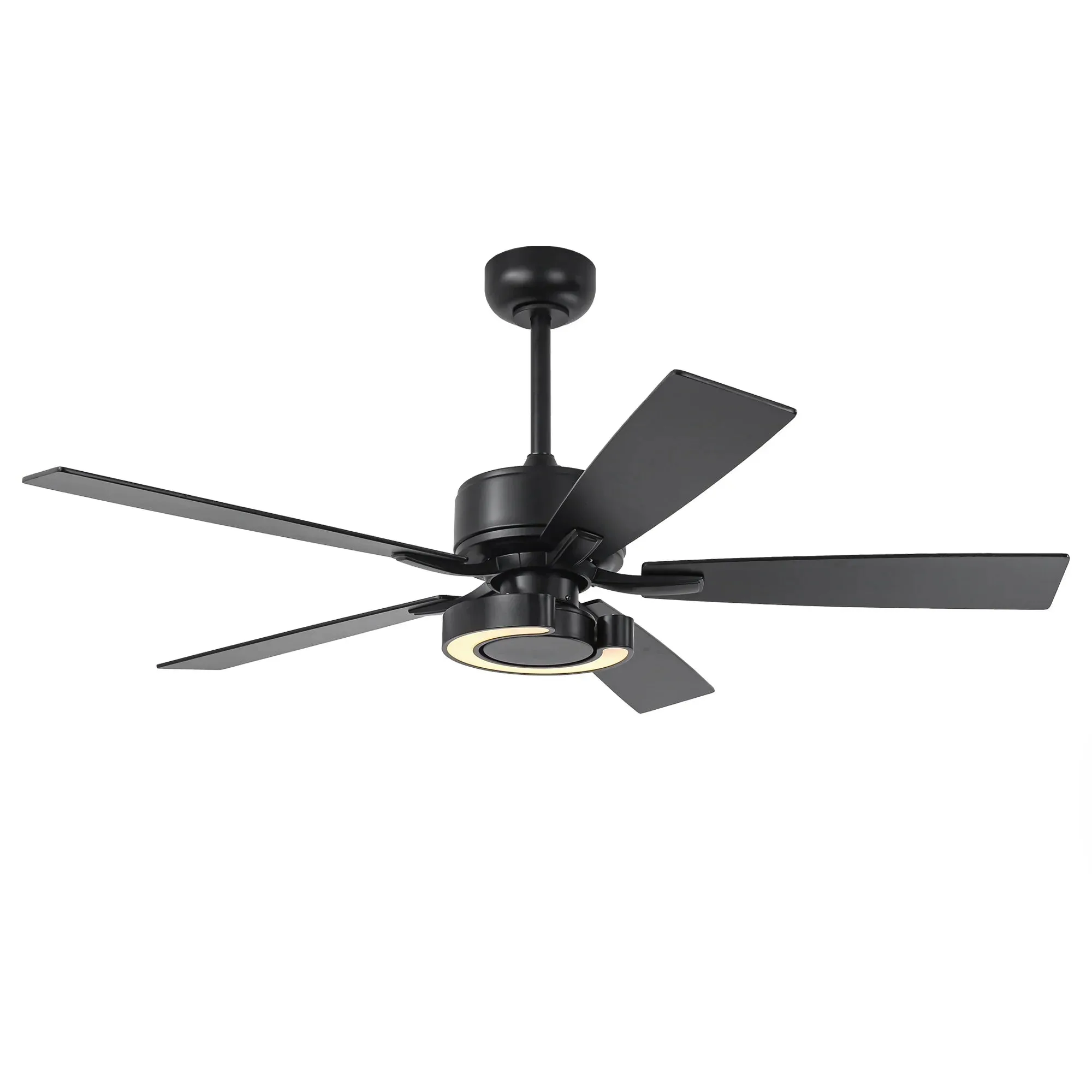 Ventilador de teto LED Arlen de 52 polegadas com pás de dupla face, haste de montagem e comando remoto