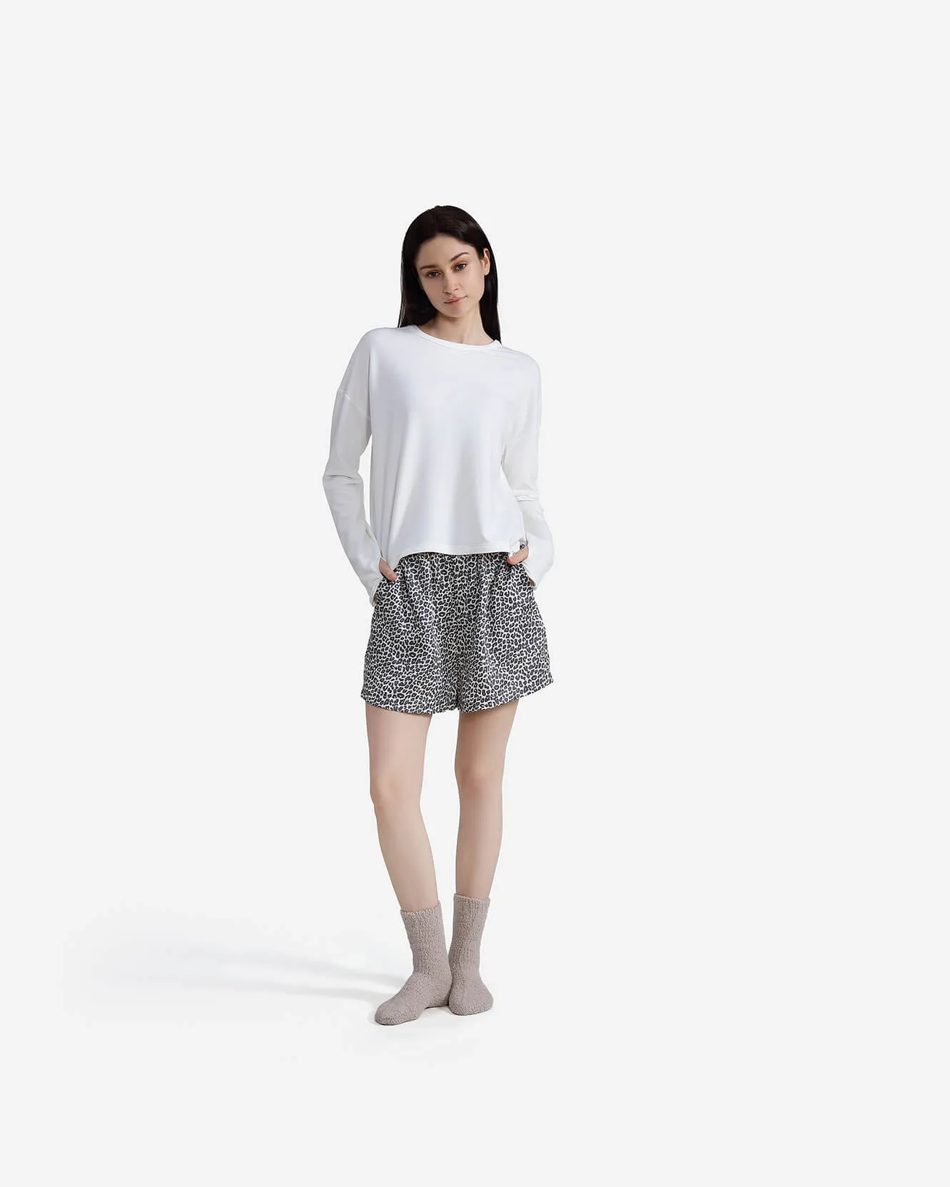 Je zijdezachte lyocell pyjama met luipaardprint wassen