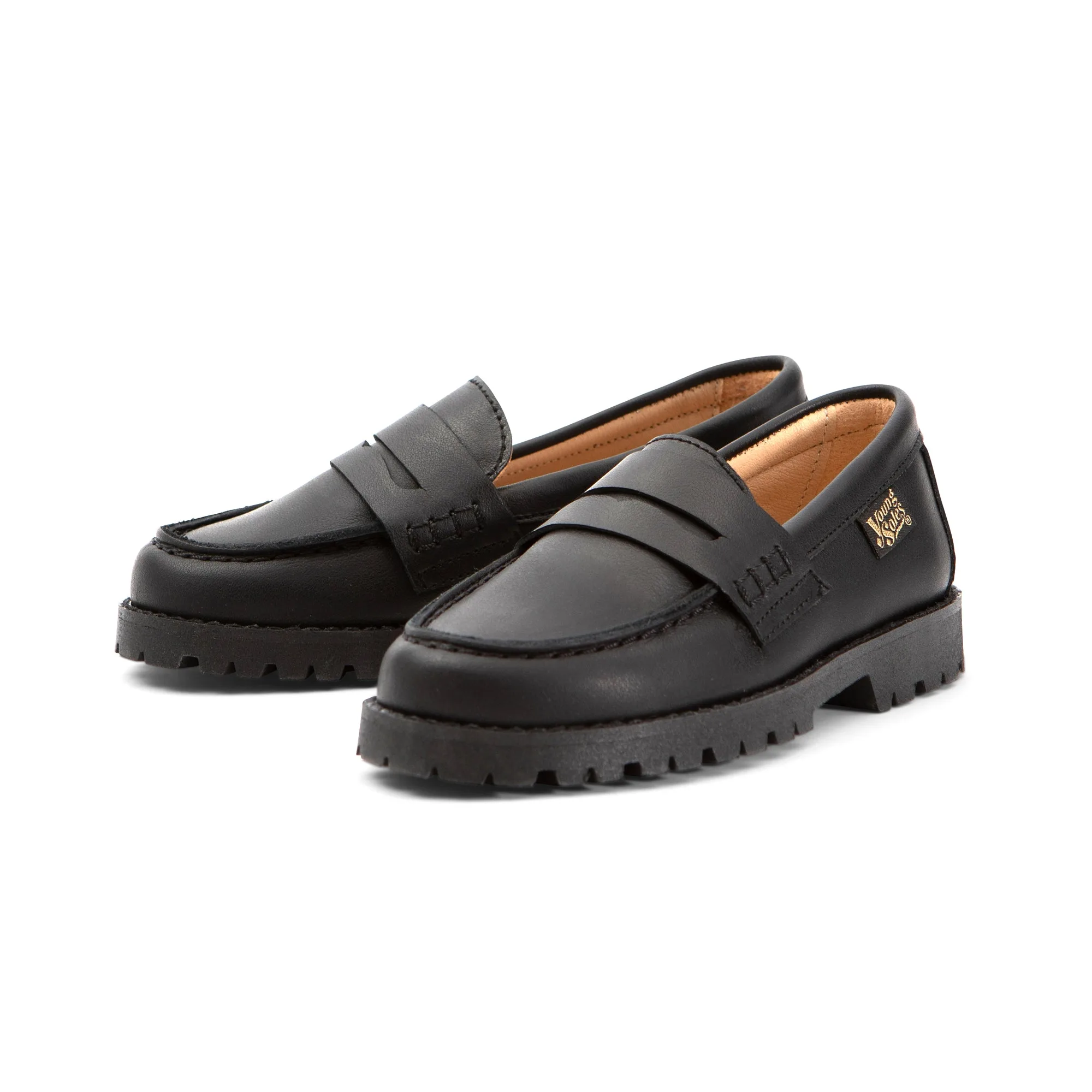Nicki Kids Loafer - Black Leather