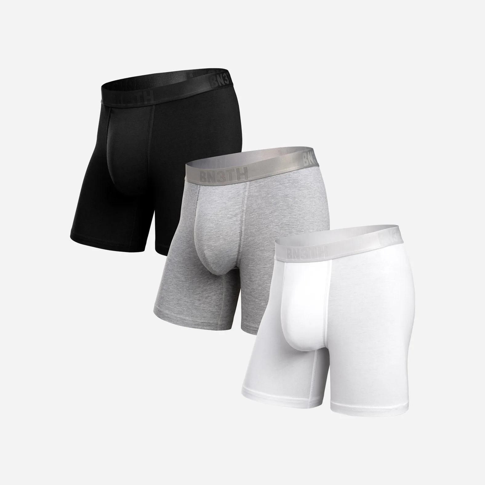 Essentials Boxer Brief : Black/Heather Gray/White 3 Pack
