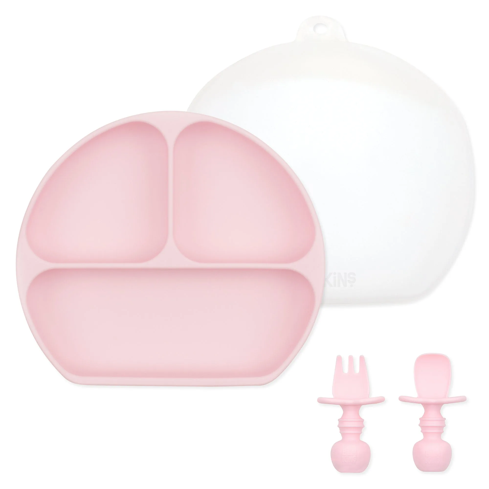 Grip Dish Essential Infant 4-Piece Mealtime Set: Pink