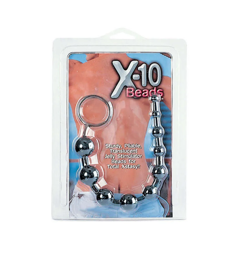 X-10 Anal Beads Black