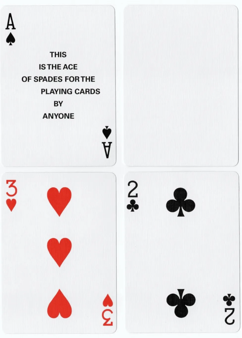ANYONE " " PLAYING CARDS (BLANKS)