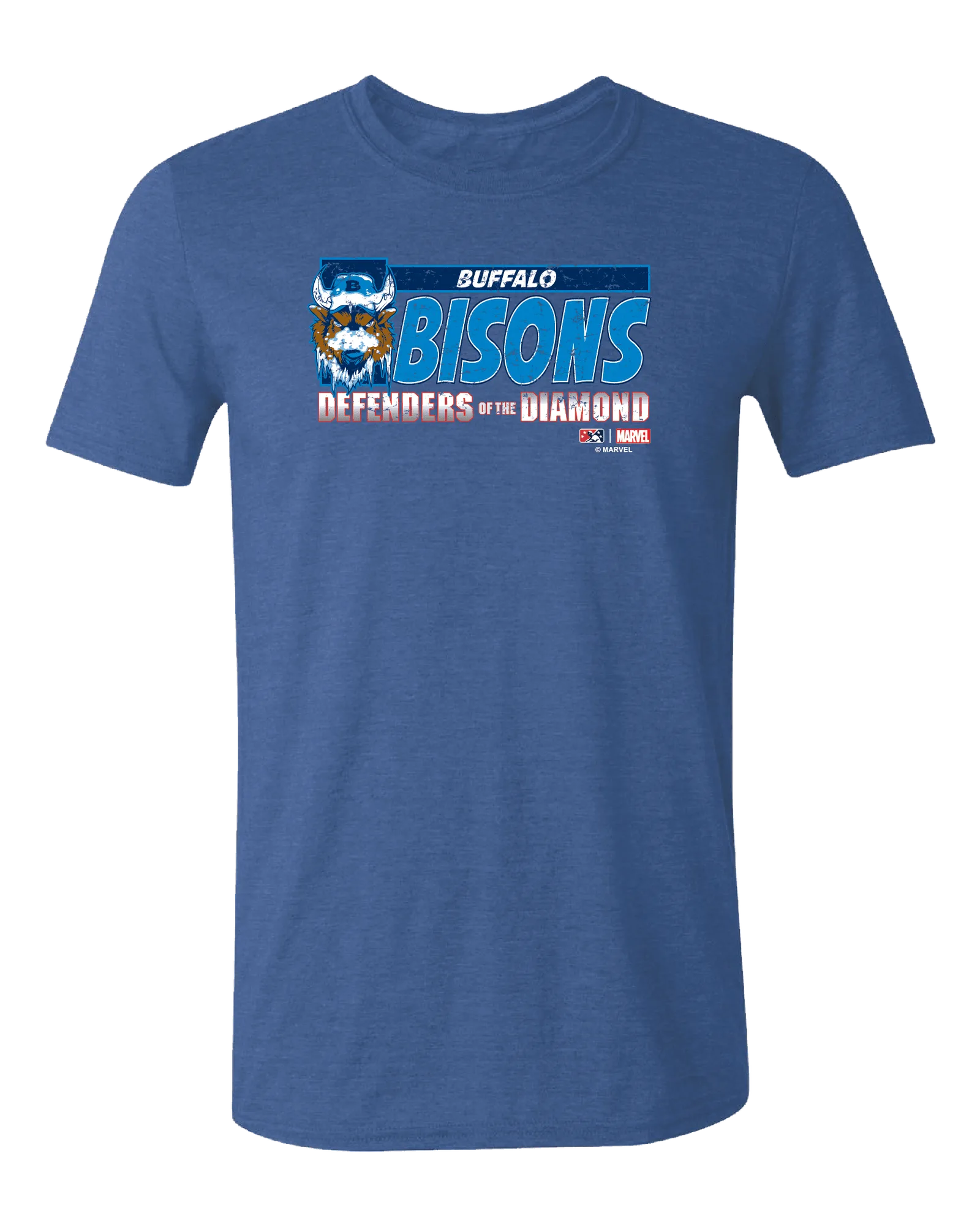 T-shirt Buffalo Bisons Marvel DOTD : Royal vs Graphite