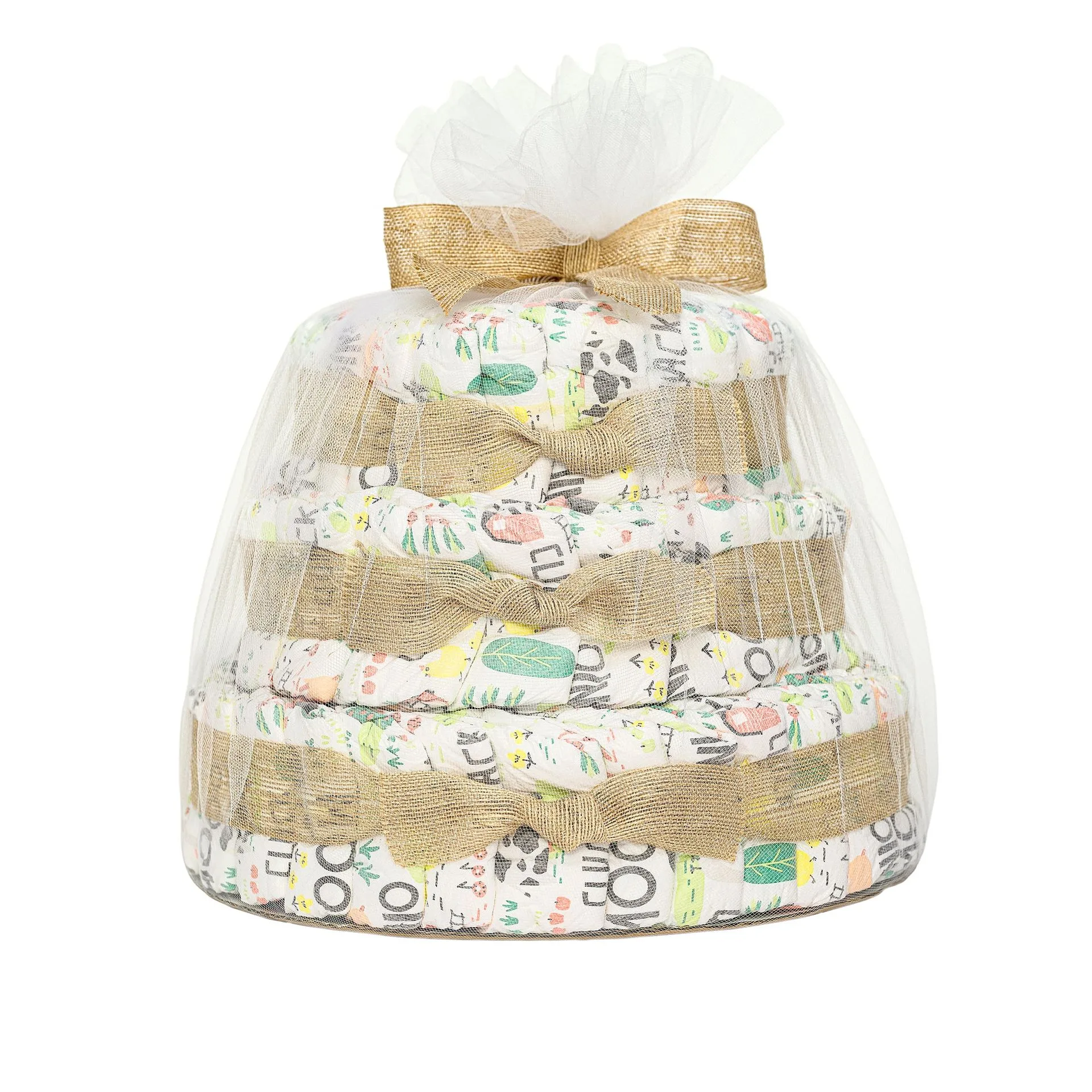 Diaper Cake, Barnyard Babies, Deluxe