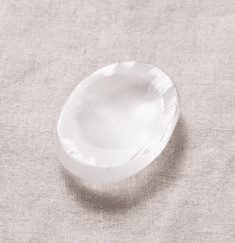 SELENITE WORRY STONE
