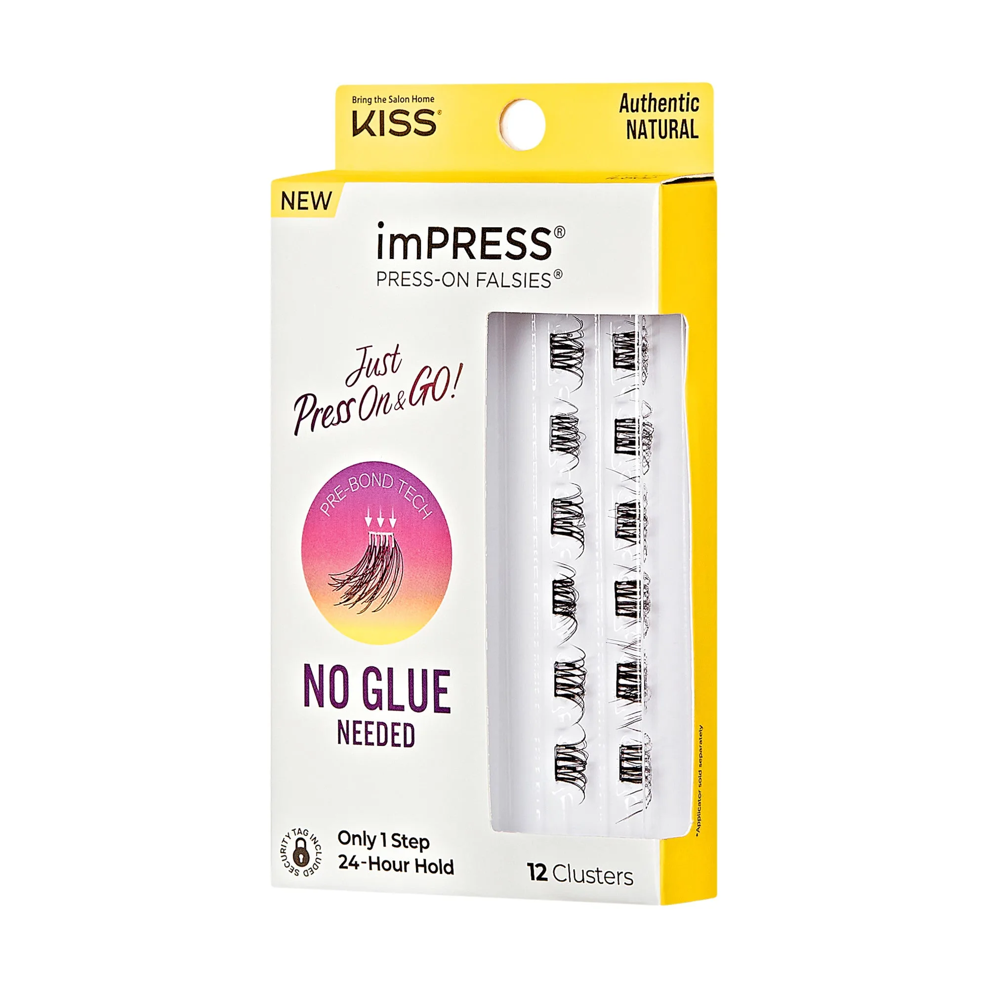 Minipack Faux Cils Impress Falsies Pré-collés - Authentic | 12 Grappes de Cils, 12mm-14mm