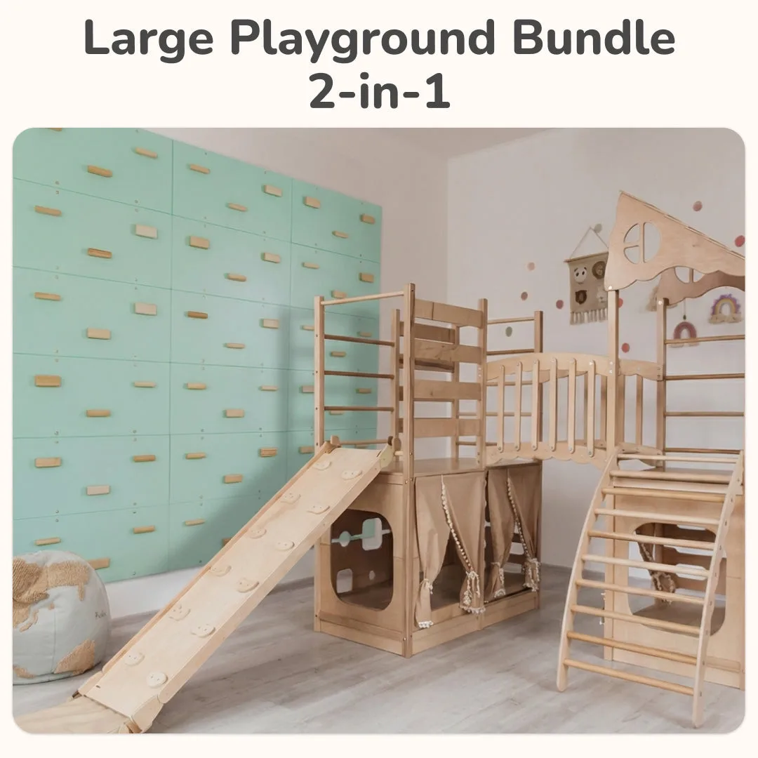 ¿Conjunto de parque infantil grande o gimnasios de escalada interior? ¿Qué elegir?