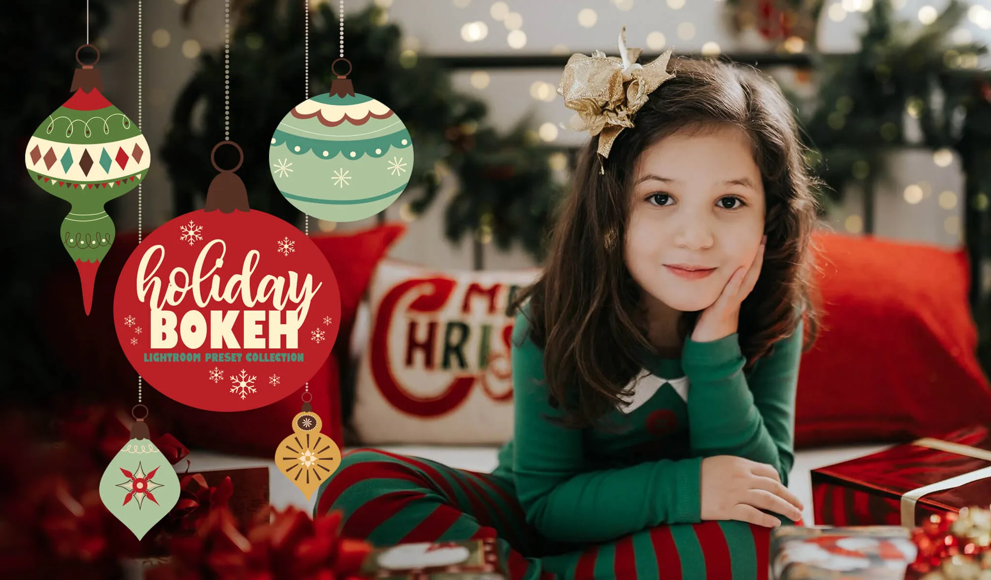 Holiday Bokeh Lightroom Presets for Winter Portraits