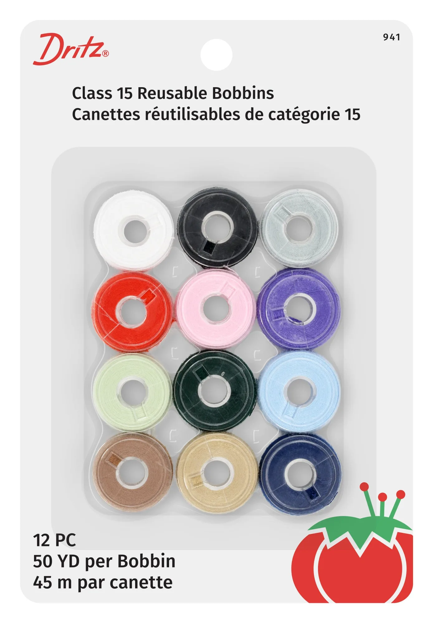 Class 15 Reusable Bobbins, 12 pc